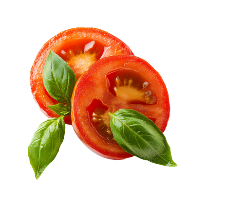tomato-slices-with-basil-for-salad-transparent-png